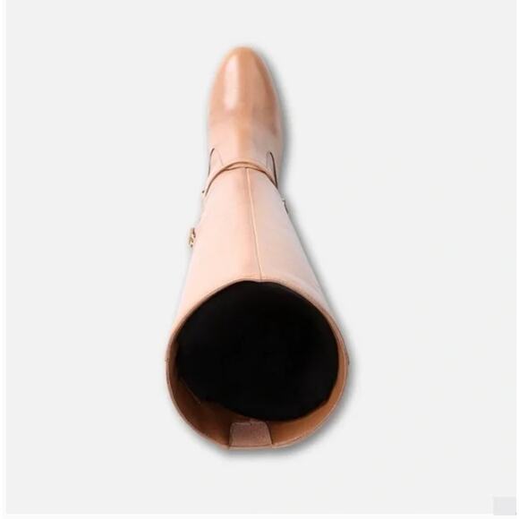 EUC $220 Naturalizer Henry Tan Chestnut Leather Knee High Heeled Boots - Picture 3 of 8